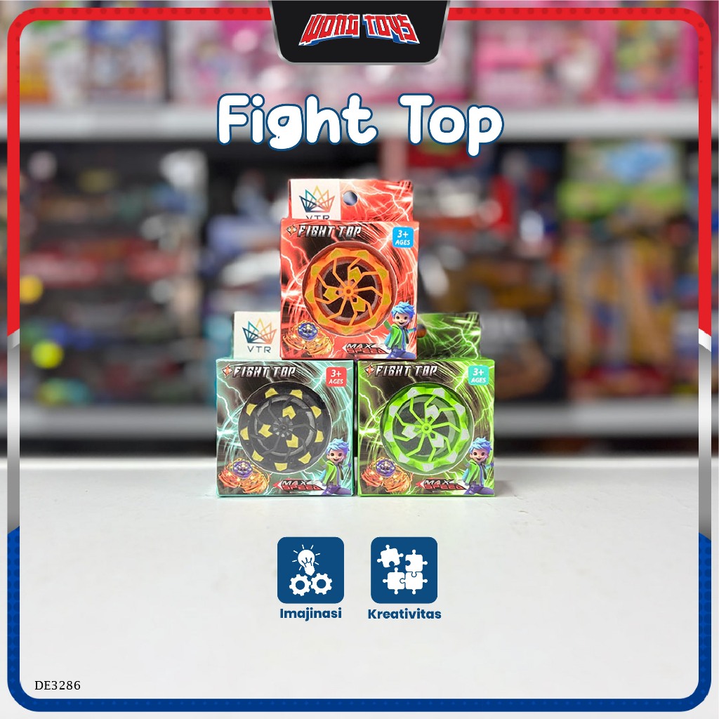 Fight Top (DE3286) - Mainan Gasing Putar Manual Percikan Seperti Kembang Api Fight Top Fireworks