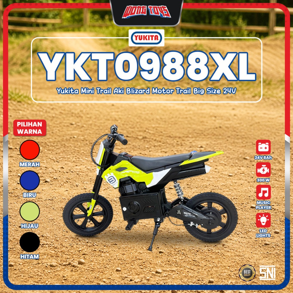 YKT0988XL Yukita Mini Trail Aki Blizard Motor Trail Big Size 24V - Mainan Motor Mini Trail Aki Anak