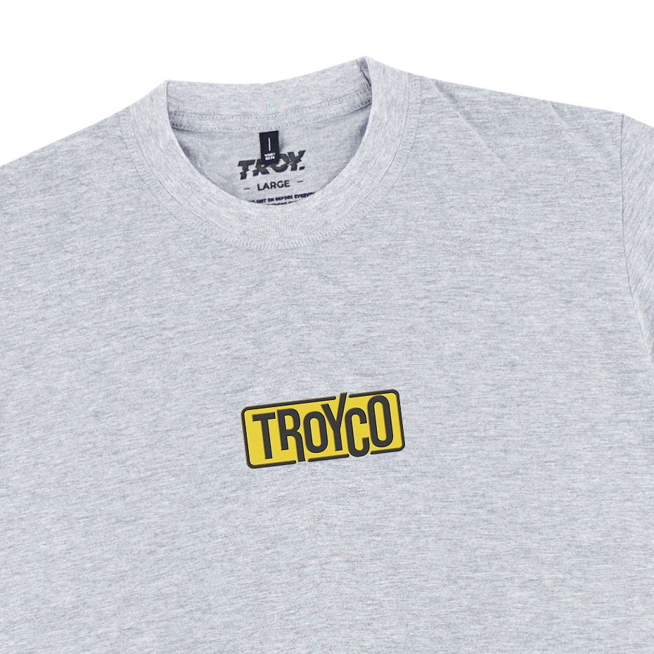Troy Company T-shirt Grey Misty Dustyel - Kaos Pria Lengan Pendek Abu Misty MTD 3658
