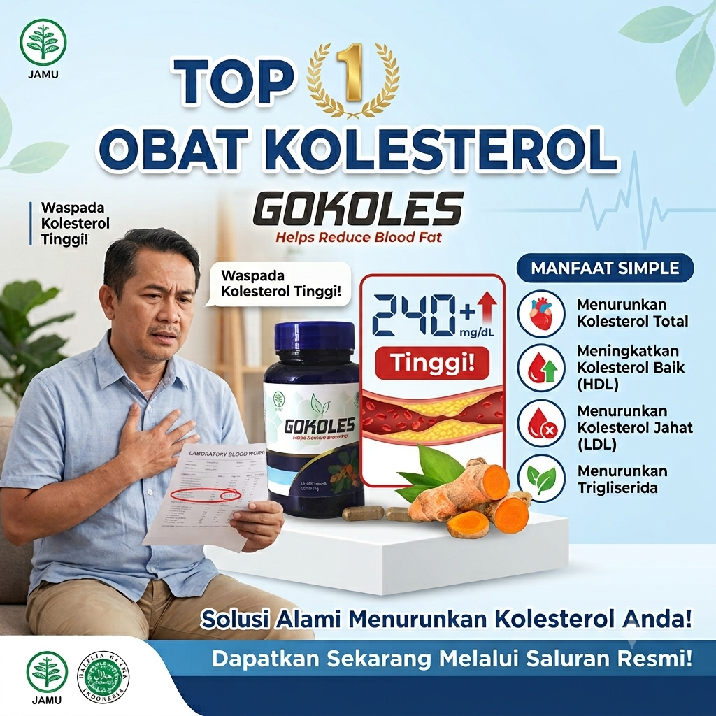 GOKOLES ASLI AMPUH ASLI BPOM OBAT KOLESTEROL - OBAT KEBAS - OBAT KESEMUTAN