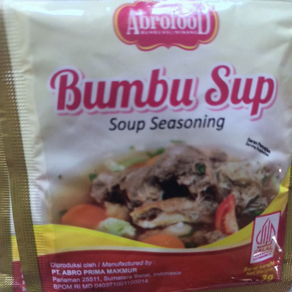 12 Sachet Bumbu Sup by Abrofood 3 gram
