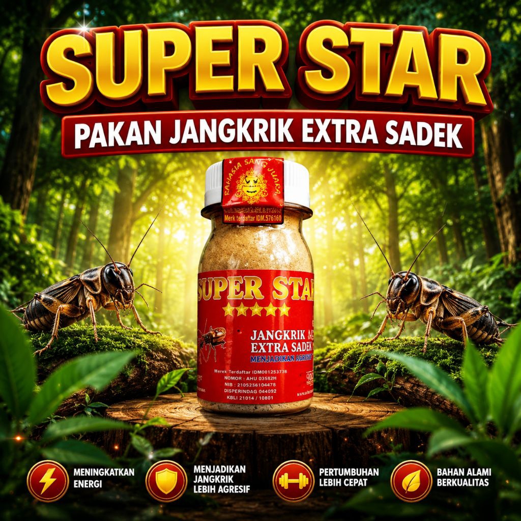 SUPER STAR PAKAN JANGKRIK ADUAN EXTRA Sadek 50 ml