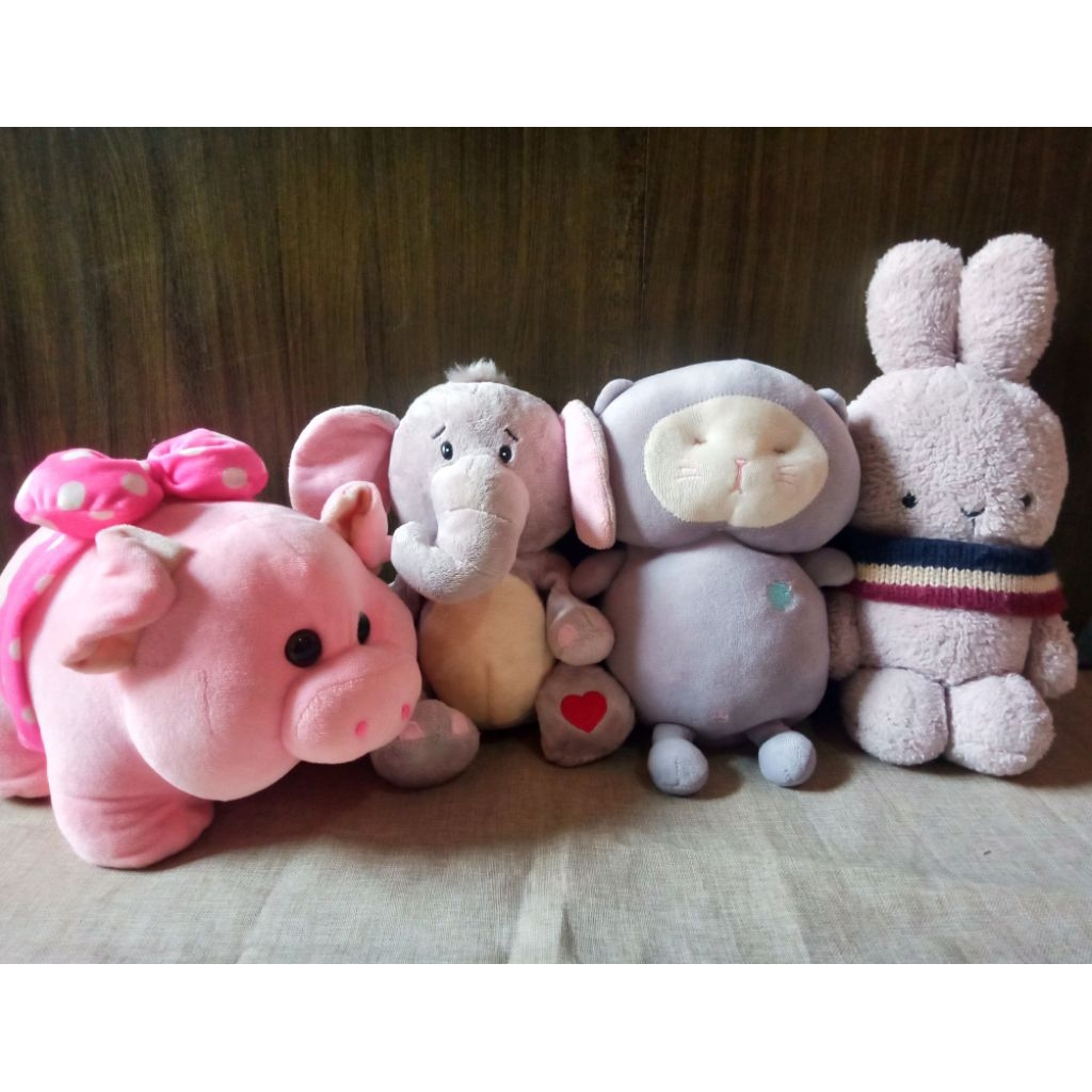 Boneka Gajah/Kelinci/Bebong/Kucing Lucu Preloved