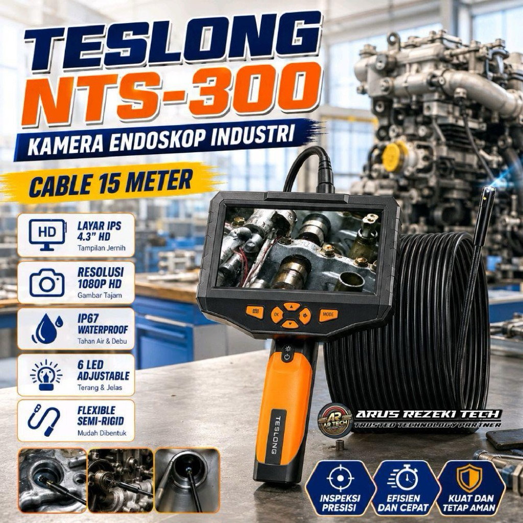 TESLONG NTS-300 Borescope Endoscope Camera and Video 15M Original teslong NTS300