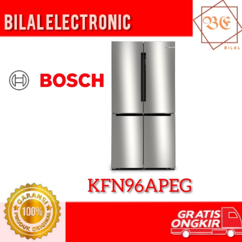 Bosch kulkas KFN95APEG multidooor freezer bawah