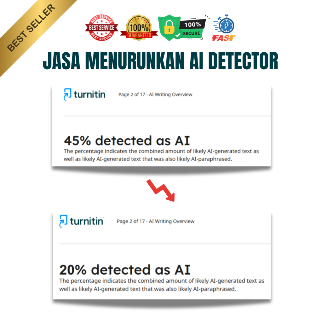 Jasa Menurunkan AI Detector Turnitin BAHASA INGGRIS