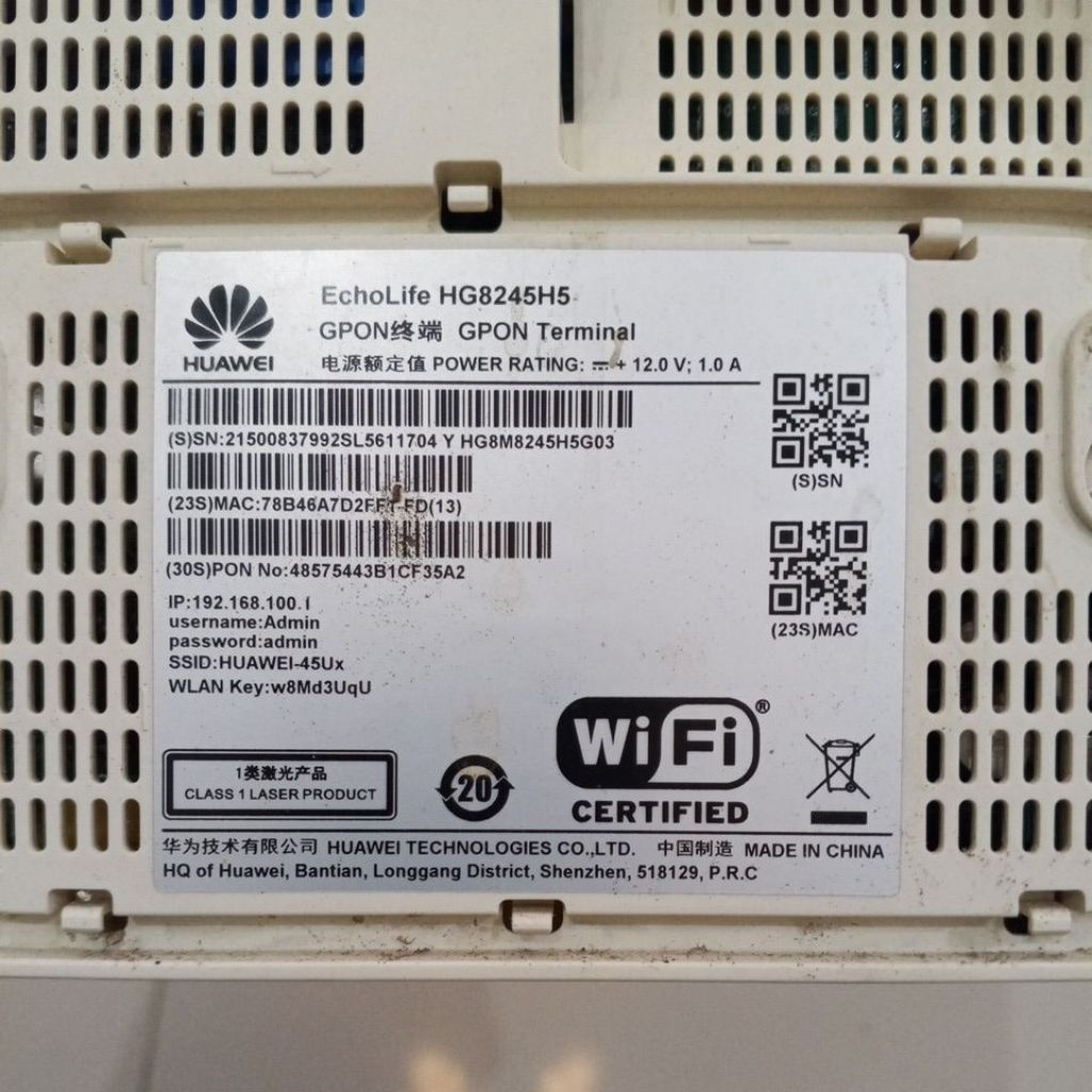 Router Huawei HG8245H5