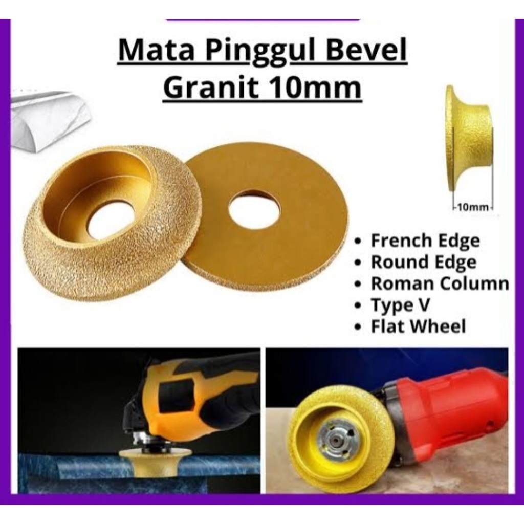 Mata Pingul Granit 10mm Mata gerinda Bevel Setengah lingkaran Mata Pinggul Keramik Harga 1pcs