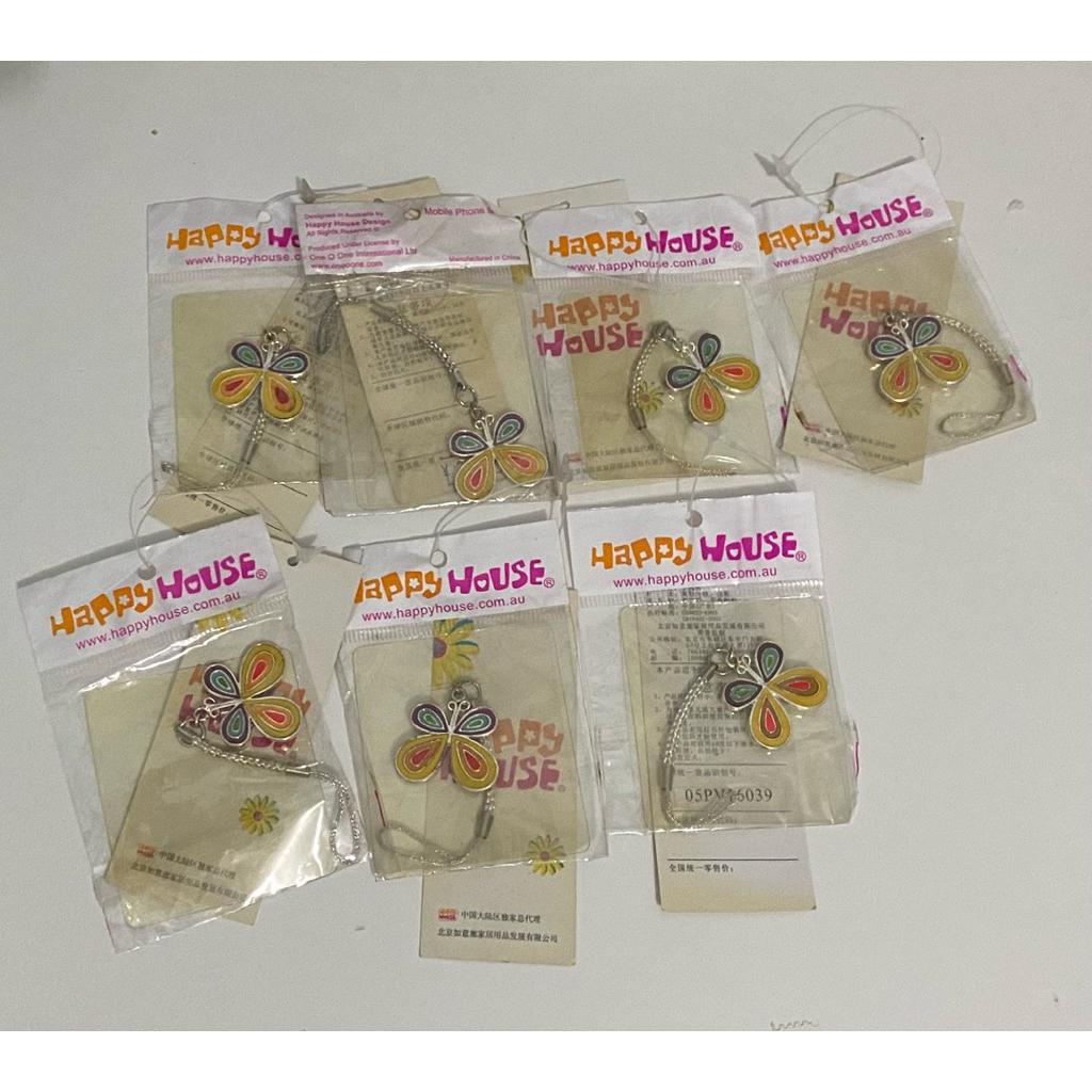 happy house keychain gantungan kunci phone strap original