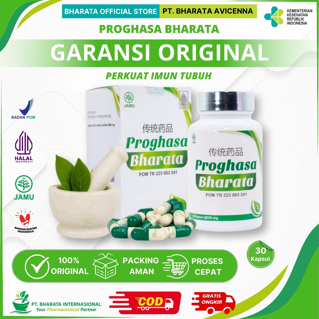 PROGHASA BHARATA Garansi Original - Obat Herbal Perkuat Daya Tahan Tubuh 30 Kapsul BPOM
