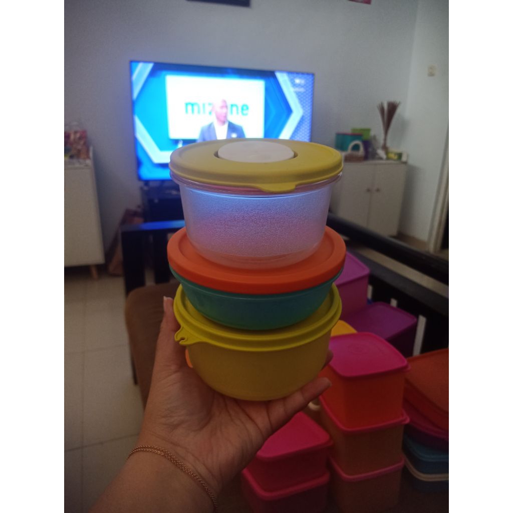 bowl Tupperware Preloved 3pcs