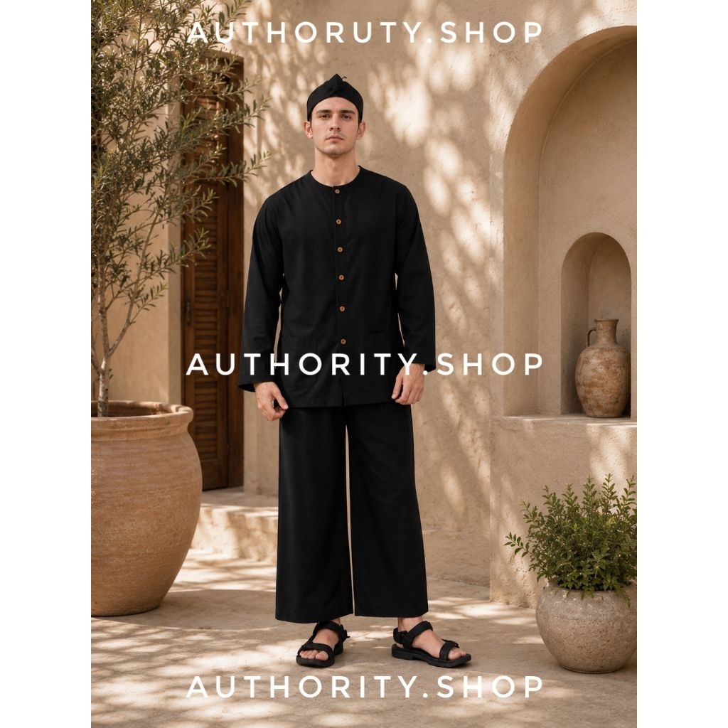 setelan baju pangsi pria dewasa warna hitam termurah terlaris / baju penca silat /baju sirual/baju a