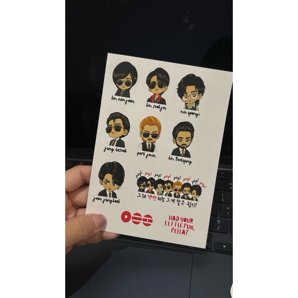 Sticker BTS | Stiker BTS Chibi | Freebies BTS | Stiker Kpop | Stiker Anti Air | Stiker Laptop