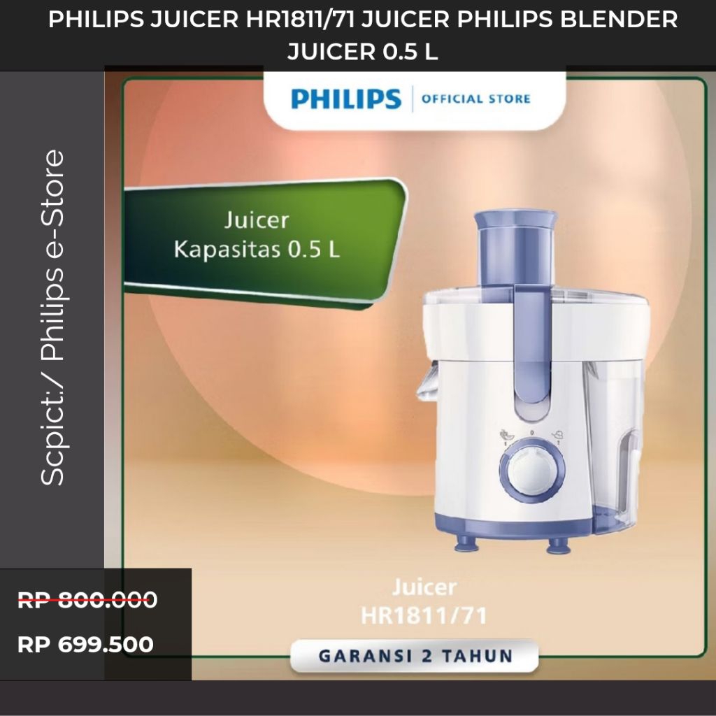 Promo Philips Juicer HR1811/71 Juicer Philips Blender