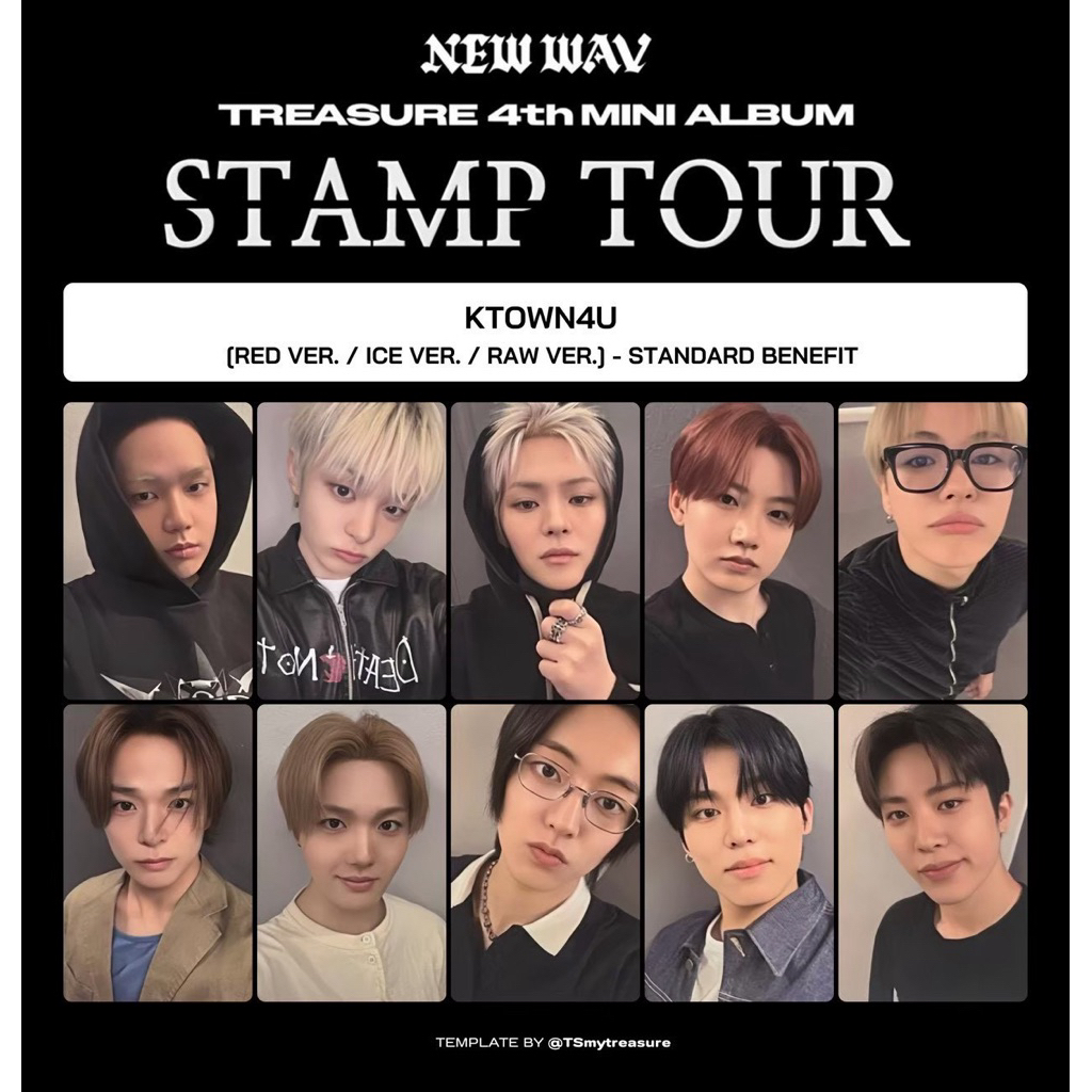 photocard yoshi treasure pob stamp tour ktown4u new wav