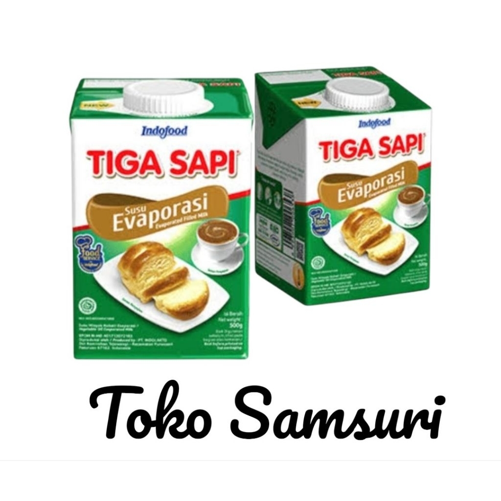 Tiga Sapi • Susu Evaporasi Tiga Sapi 500gr
