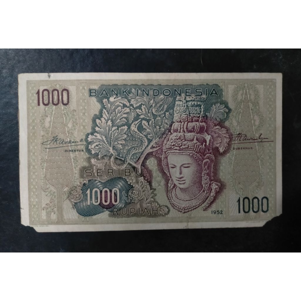 Langka uang 1000 rupiah seri budaya 1952 cuil