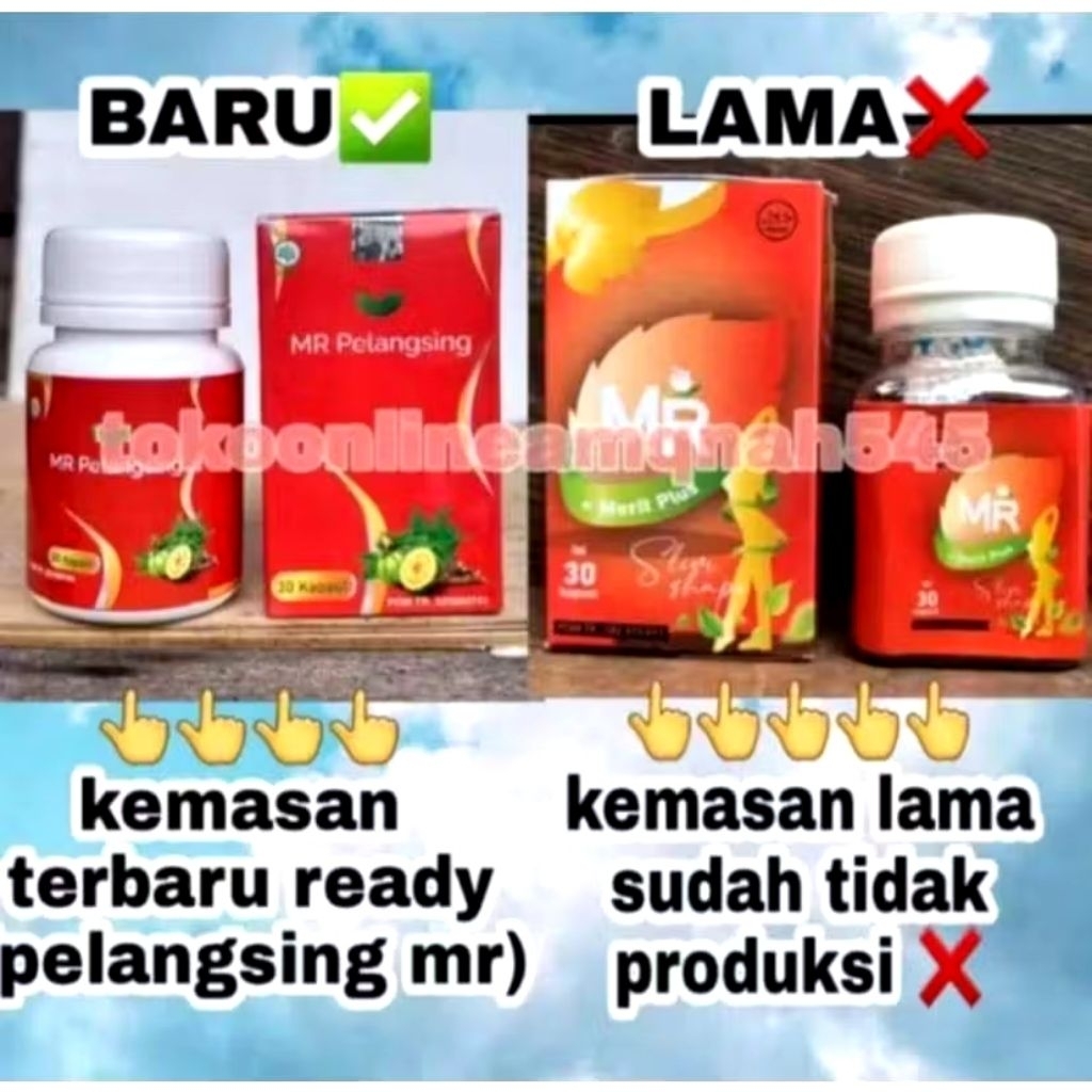 Pelangsing Mr Original (BPOM) Khasiat Menurunkan Berat Tubuh Mr.Pelangsing / obat penurun berat bada