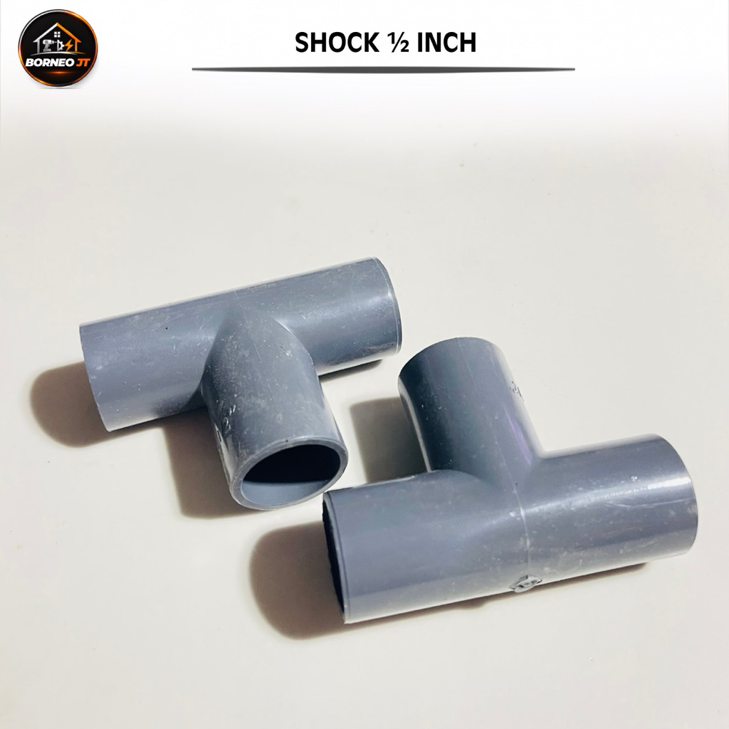 Tee PiPa PVC 1/2" / Sambungan Tee Pipa PVC 1/2”