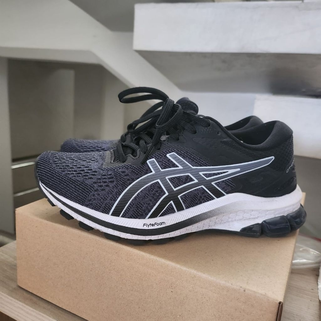 Sepatu Running Asics 38 women shoes Duomax Flytefoam Gt1000 black sepatu lari wanita preloved