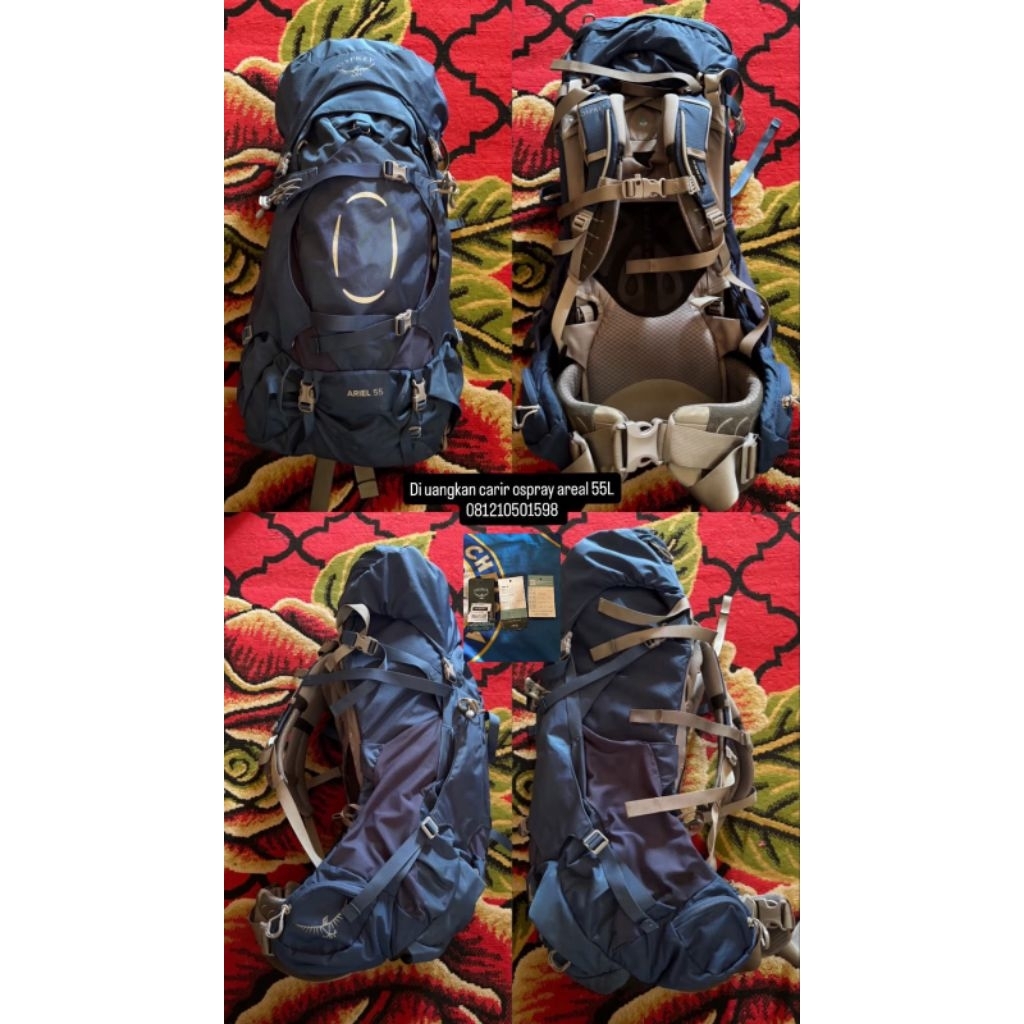 CARRIER OSPREY ARIEL 55L SECOND LIKE NEW