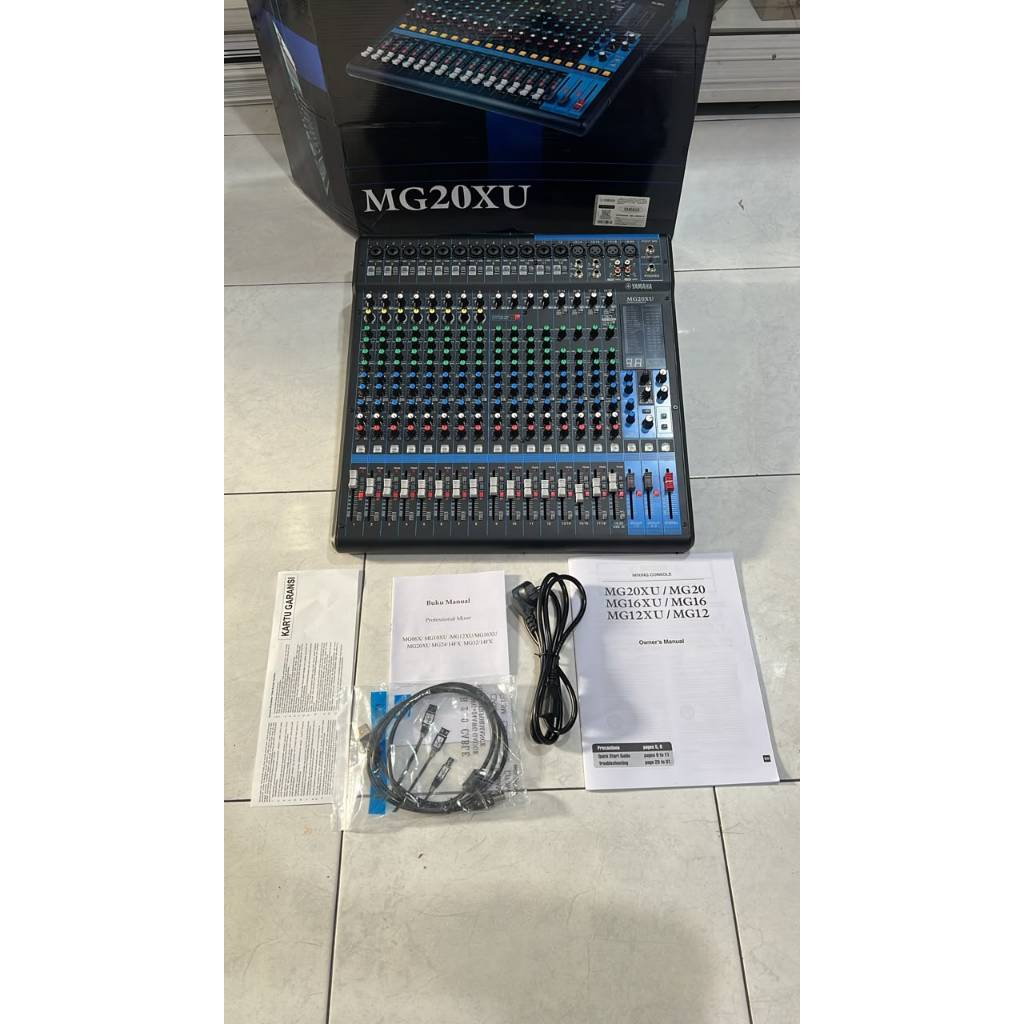 Mixer Audio Yamaha MG20XU MG 20XU Grade A 20 Channel Efek 24 DSP Digital SPX Reverb 4 Aux 4 Group wi