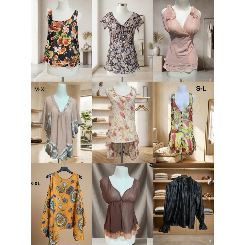 atasan top blouse sifon nerawang
