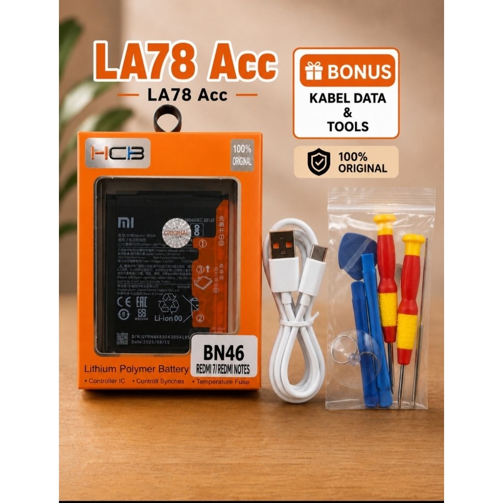 BATERAI ORIGINAL HCB BN46 REDMI 7 REDMI NOTE 8 BN-46 100%  BATTERY BATRE BN 46