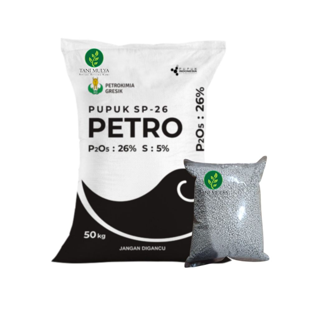 Pupuk SP-26 Petro Petrokimia Gresik P2O5 26% S 5% Granul Hitam REPACK 1KG