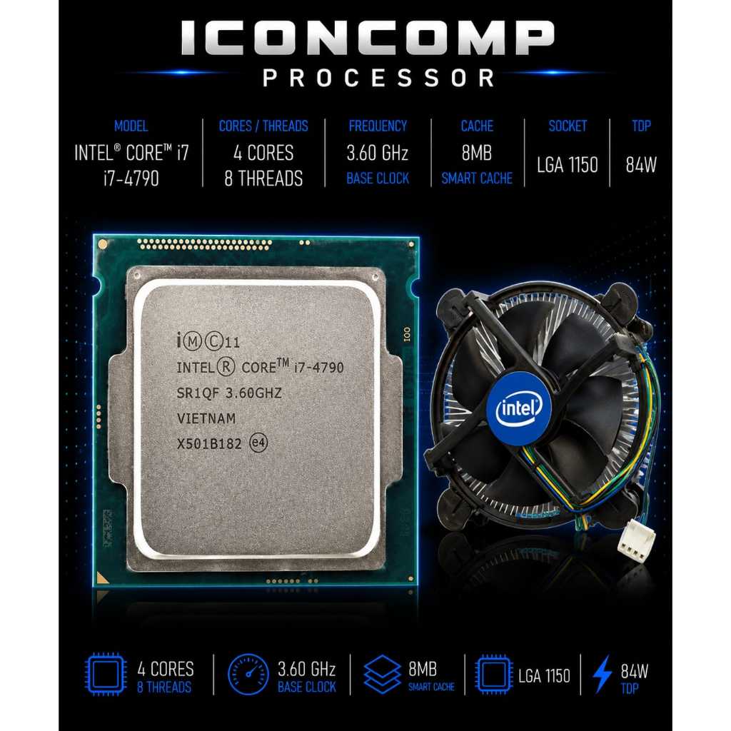 PROCESSOR INTEL I7 4790 + FAN ORI 1150
