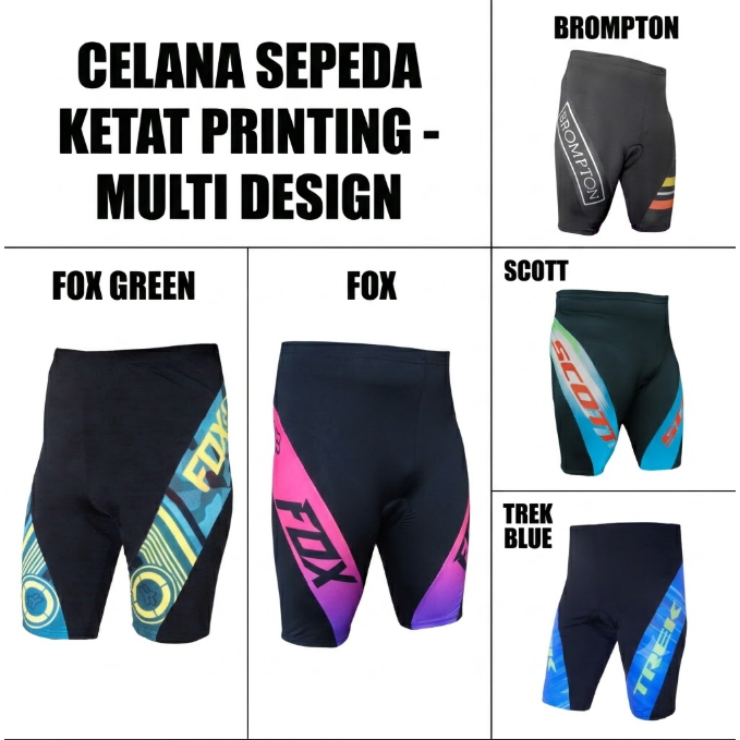 Celana Sepeda Ketat Road Bike XC Ketat Printing Murmer CKPM Trek ALLSIZE