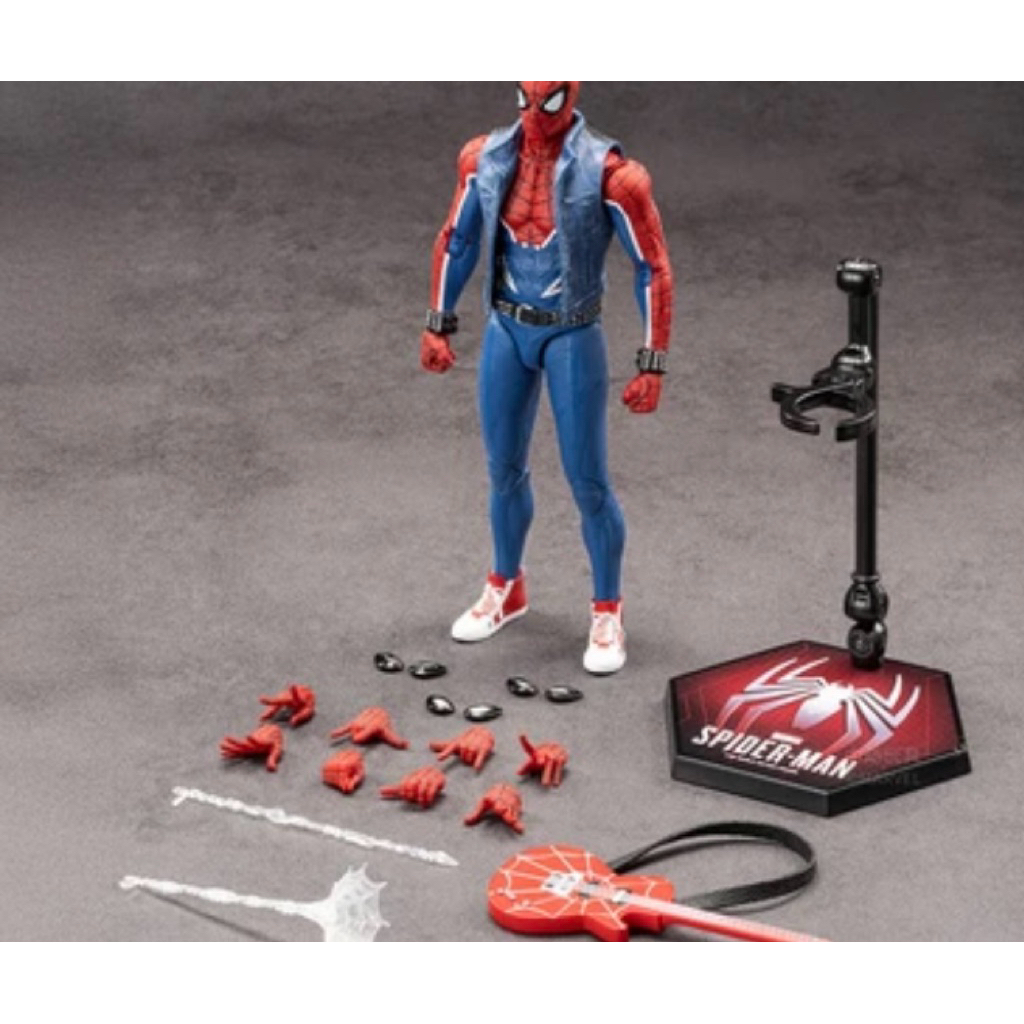 Top Gear ZD Infinite Action Figure X Spider-Man Spider Punk 17.5 cm - Merah/Biru