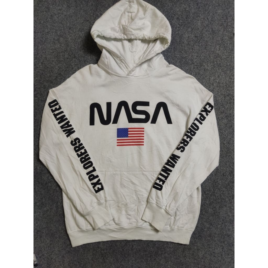 Hoodie H&M art NASA big logo spell out second original