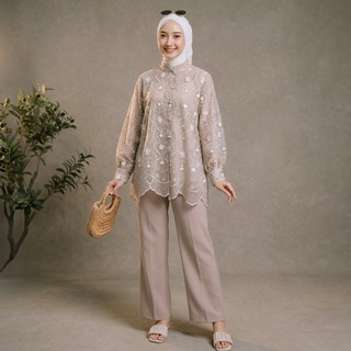 Delova Wardrobe - Cia Blouse Atasan Wanita Blouse Baju Kondangan Lebaran Wanita Long Sleeve Top
