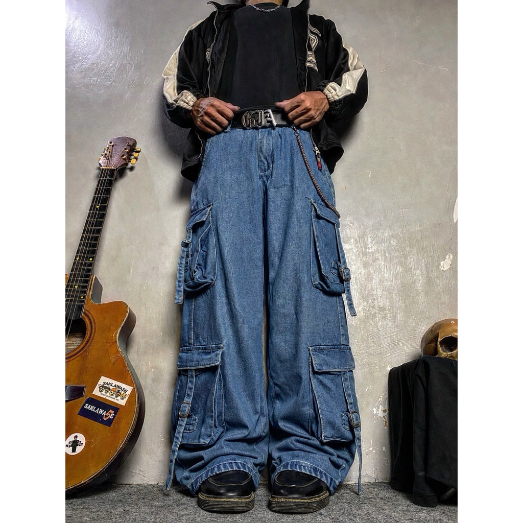 cargo jeans multipocket korean style by rhshanna