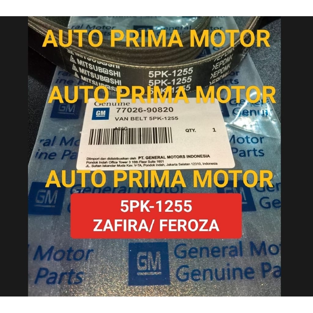 FAN VAN V BELT TALI KIPAS BELTING 5PK1255 ZAFIRA FEROZA 5PK-1255