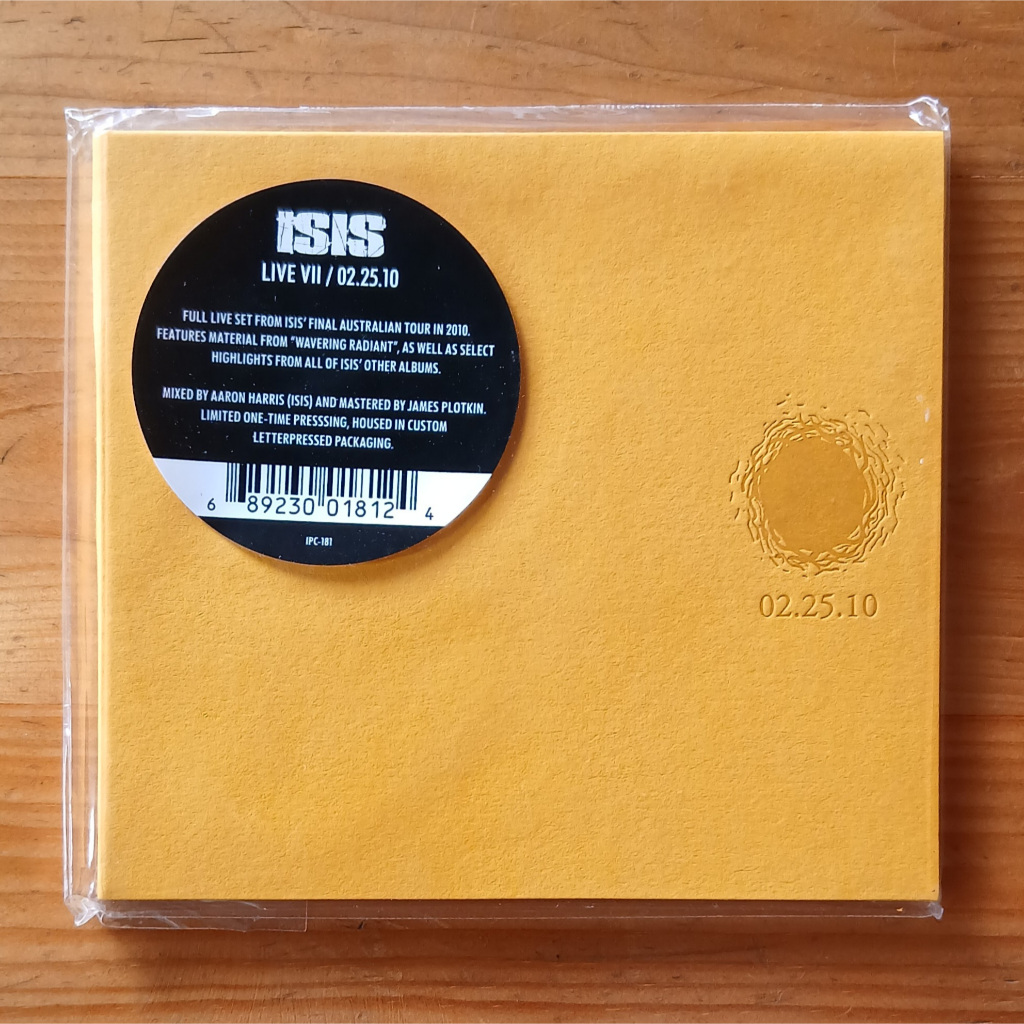 Cd ISIS - Live VII / 02.25.10 (Digisleeve)