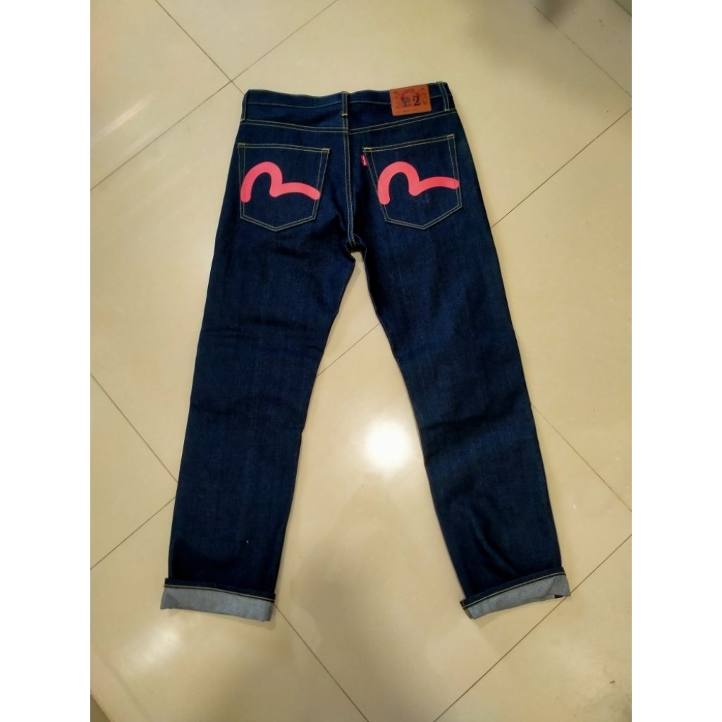 celana panjang jeans/evisu biglogo/premium selvedge