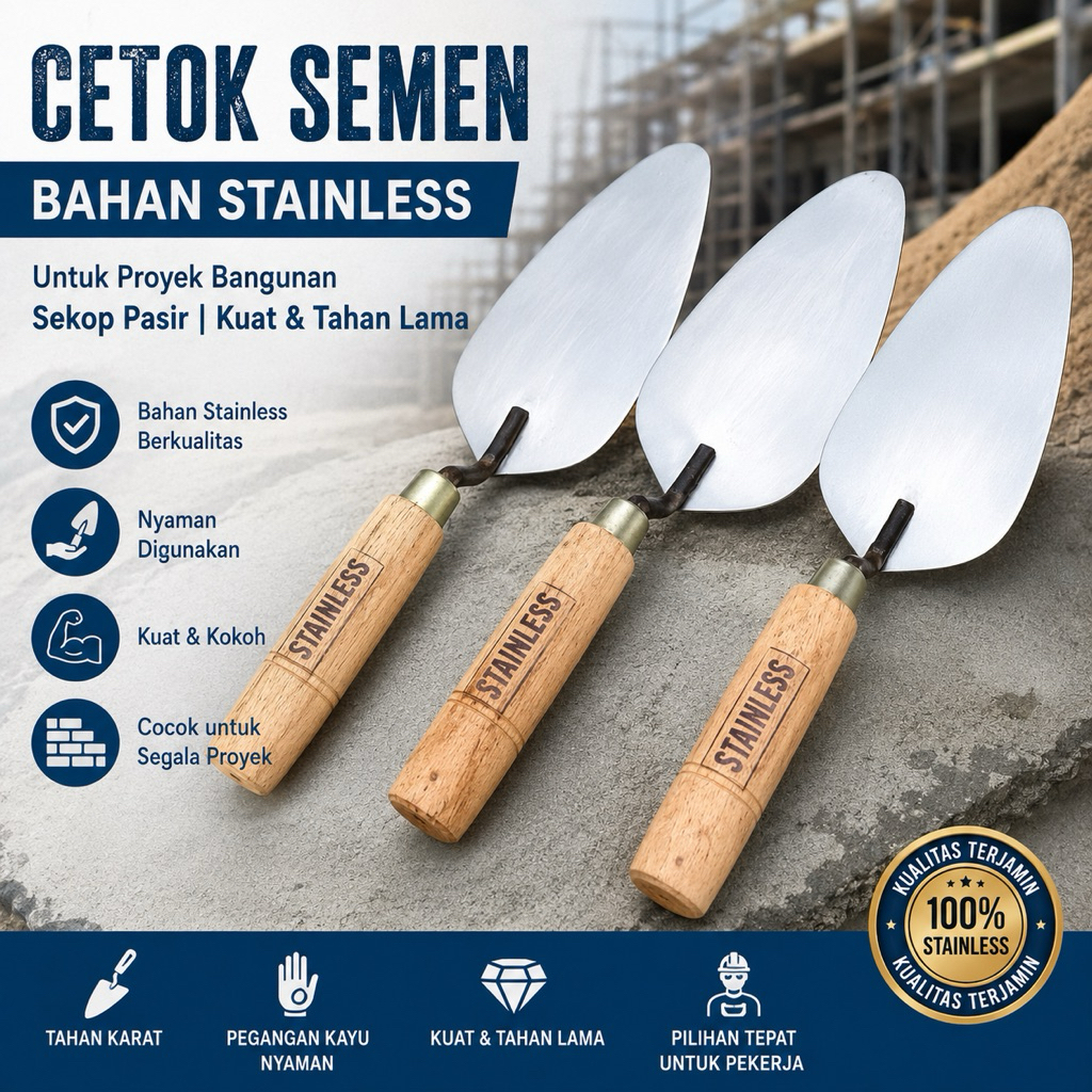 Cetok semen stainless Cetok pasir proyek Bangunan