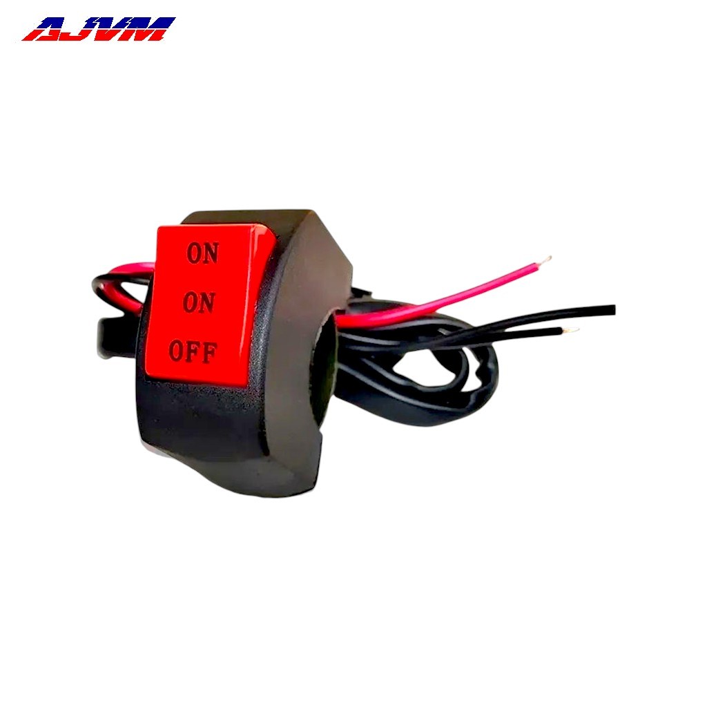 Saklar Motor 3 Mode ON OFF ON Universal Saklar Lampu Klakson Aksesoris Motor Waterproof