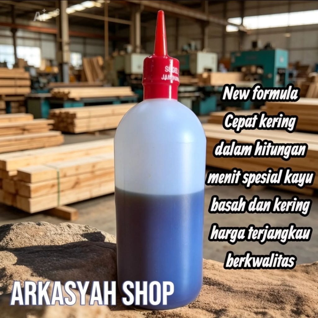 LEM KAYU CEPAT KERING PEREKAT TAHAN AIR PU POLOS KECIL SUPER  SPESIAL KAYU BASAH DAN KERING (LEM CRO