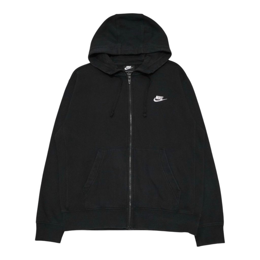 ZIPPER HOODIE NIKE SMALL LOGO HITAM / BLACK SECOND ORIGINAL