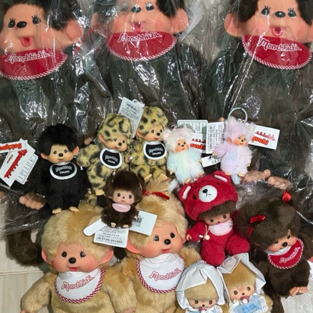Original Japan Monchhichi Usahana Gacha Toys Bonbon Ribbon Sanrio Pingu Pouch Mini Bag Capsule Toy J