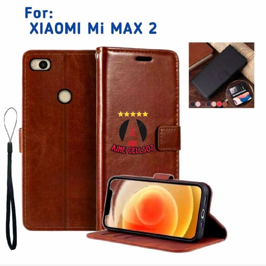 Flip Case XIAOMI MI MAX 2 Leather Case Dompet Kulit Premium Terbaru