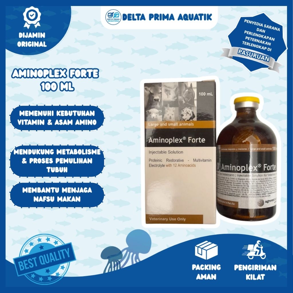 AMINOPLEX FORTE & VITARAL MINO 100 ML - Untuk Stres, Shock, Muntah, Diare Dll Pada Hewan Ternak.