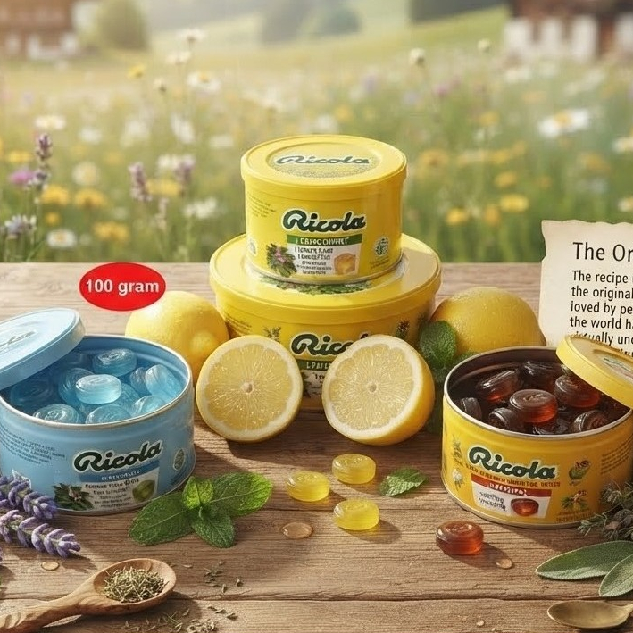 PERMEN RICOLA / PERMEN RICOLA SUGAR FREE / PERMEN RICOLA 100GR / PERMEN RICOLA 40GR