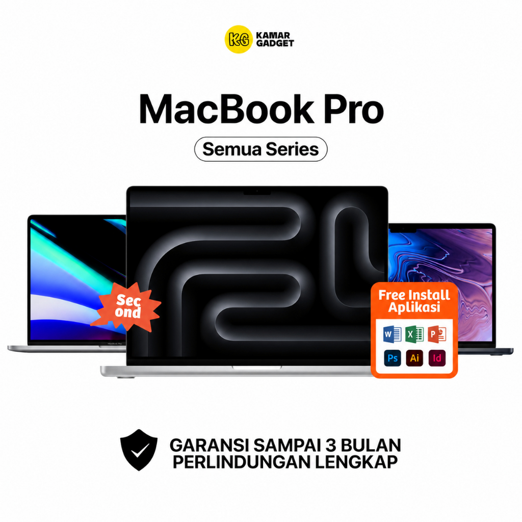 MacBook Second Pro Series 2019 15 Inch 2020 13 Inch Fullset Original Second Bergaransi Resmi