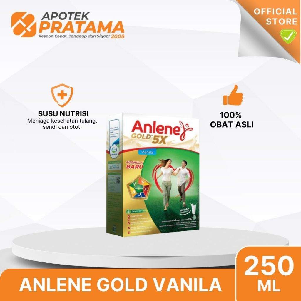 ANLENE GOLD PLUS VANILA |  ANLENE GOLD PLUS COKLAT250GR