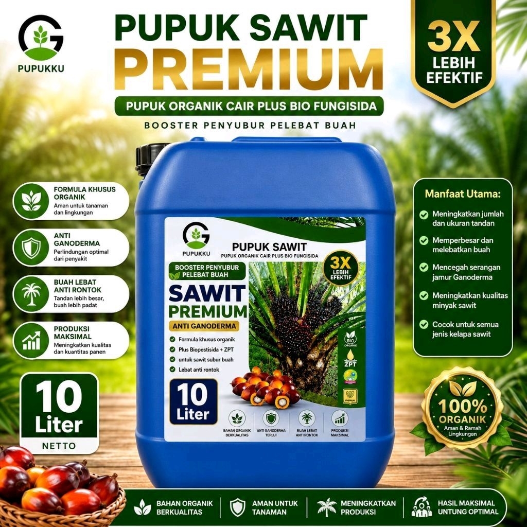 010 Lt - Pupuk sawit agar buah lebat dan berat | Pupuk Sawit Cepat Besar atasi daun kuning Buah