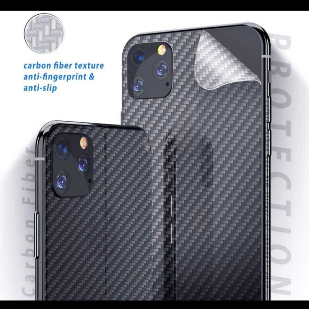IPHONE 15 IPHONE 15 PRO IPHONE 15 PLUS IPHONE 15 PRO MAX SKIN CARBON TRANSPARAN ANTIGORES BELAKANG I